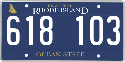RI license plate 618103