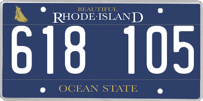 RI license plate 618105