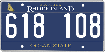 RI license plate 618108