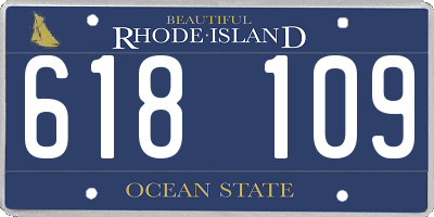 RI license plate 618109