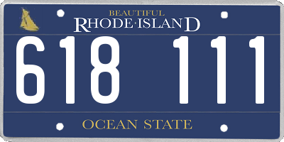 RI license plate 618111