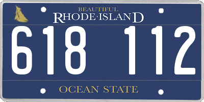 RI license plate 618112