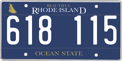 RI license plate 618115