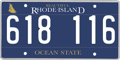 RI license plate 618116