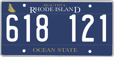 RI license plate 618121