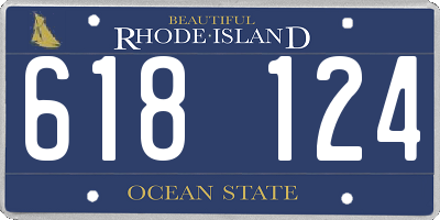 RI license plate 618124