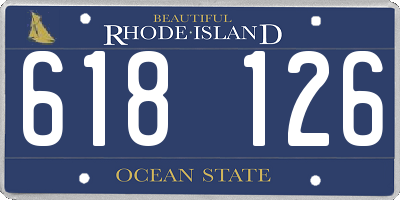 RI license plate 618126
