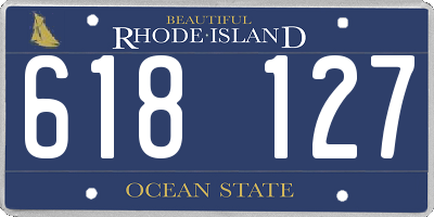 RI license plate 618127