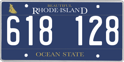 RI license plate 618128