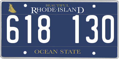 RI license plate 618130