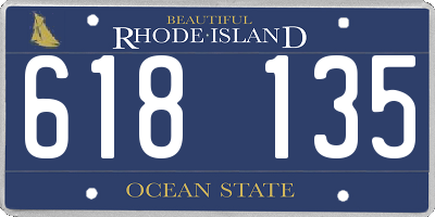 RI license plate 618135