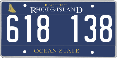 RI license plate 618138