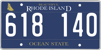 RI license plate 618140