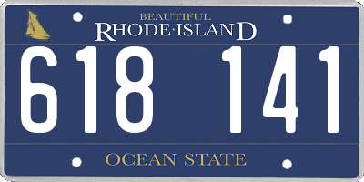 RI license plate 618141