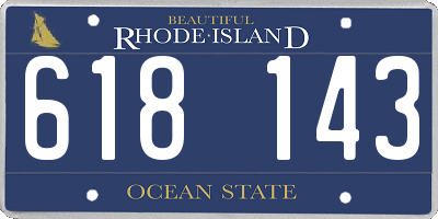 RI license plate 618143