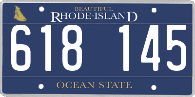 RI license plate 618145