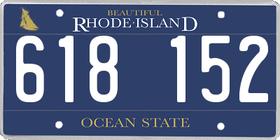 RI license plate 618152