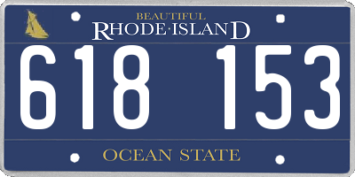 RI license plate 618153