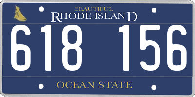 RI license plate 618156