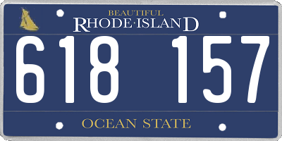 RI license plate 618157