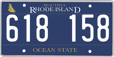 RI license plate 618158