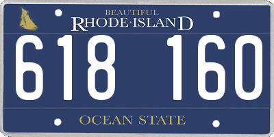 RI license plate 618160