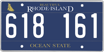 RI license plate 618161