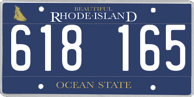 RI license plate 618165