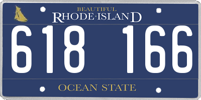 RI license plate 618166