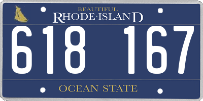 RI license plate 618167