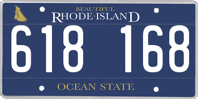 RI license plate 618168