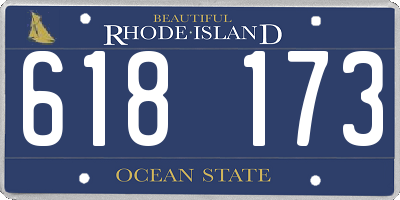 RI license plate 618173