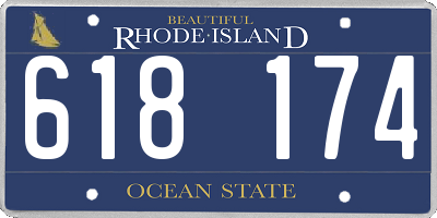 RI license plate 618174
