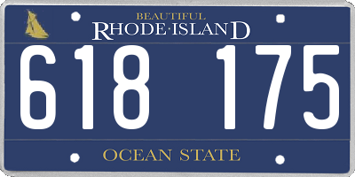 RI license plate 618175