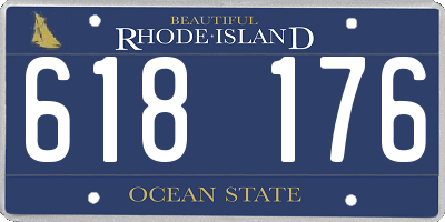 RI license plate 618176