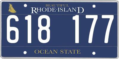 RI license plate 618177
