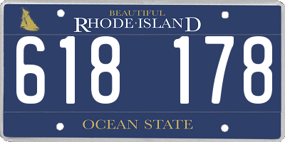 RI license plate 618178