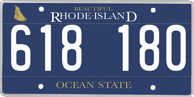 RI license plate 618180