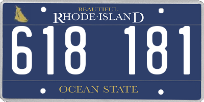 RI license plate 618181