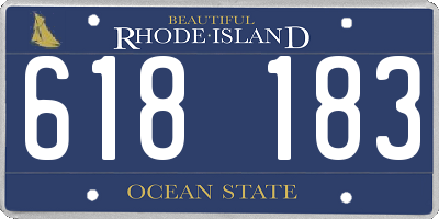 RI license plate 618183