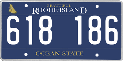 RI license plate 618186