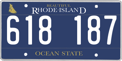 RI license plate 618187