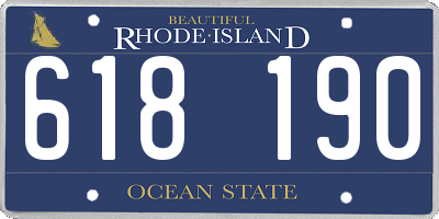 RI license plate 618190