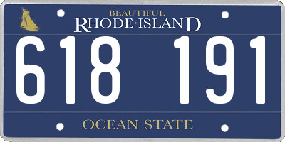 RI license plate 618191