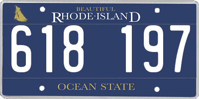 RI license plate 618197