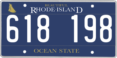 RI license plate 618198