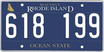 RI license plate 618199