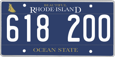 RI license plate 618200
