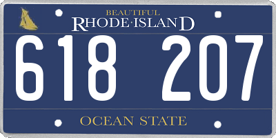 RI license plate 618207