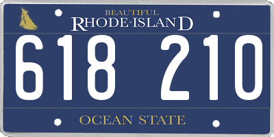 RI license plate 618210